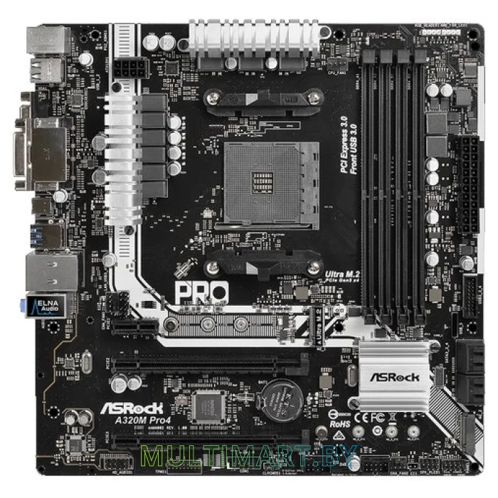 Материнская плата ASRock A320M Pro4